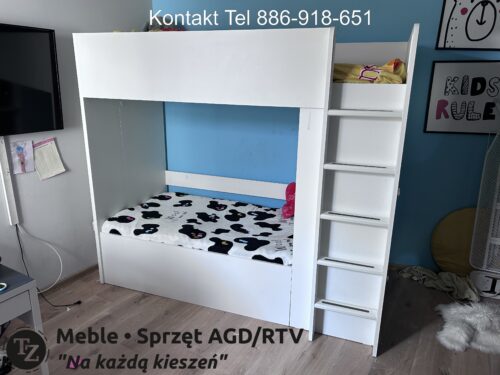 IKEA SMASTAD Łóżko piętrowe białe z szafa drabinka Transport / Wniesienie