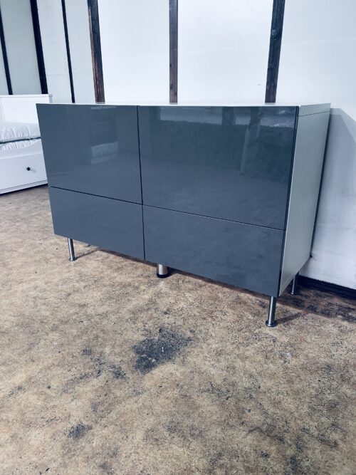 Komoda BESTÅ biały/Lappviken/Stubbarp ciemnoszary, 120x42x74 cm