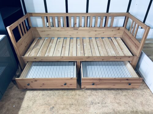 IKEA HEMNES Lite drzewo Łóżko Leżanka z 2 szufladami, 2 materace Transport