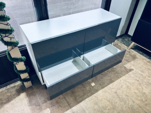 Komoda BESTÅ biały/Lappviken/Stubbarp ciemnoszary, 120x42x74 cm Transport