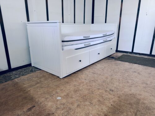IKEA HEMNES Leżanka Łóżko z 3 szufladami, 2 materace ,białe Transport